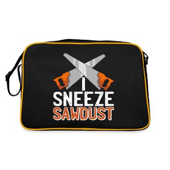 I Sneeze Sawdust 3 - Retro Bag - black/gold - Back