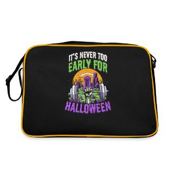 Bodybuilding Halloween Never Too Early For Hallo - Retro Bag - black/gold - Back
