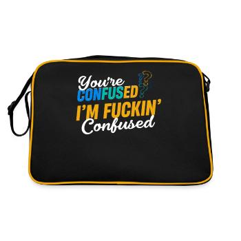 Are you confused? I'm fucking confused - Retro Bag - black/gold - Back
