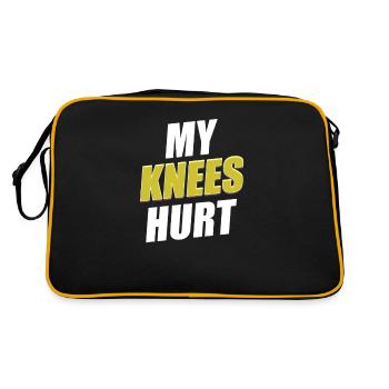 My Knee Pain Funny Injury - Retro Bag - black/gold - Back
