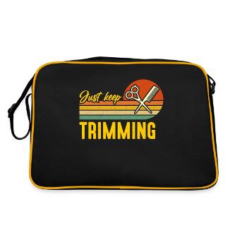 Hairstylist Just Keep Trimming Retro Haircutter - Retro Bag - black/gold - Back