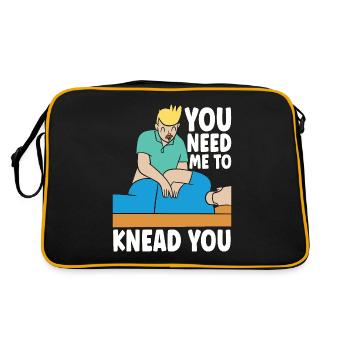 Massage Therapist You Need Me To Knead Masseuse - Retro Bag - black/gold - Back