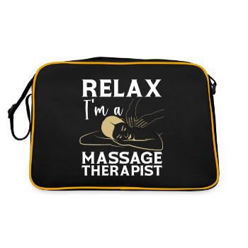 Massage Therapist Relax I'm A Massage Chiropractor - Retro Bag - black/gold - Back