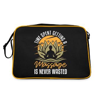 Massothérapeute Temps passé à obtenir une réflexologie - Sac Retro - noir/or - Dos