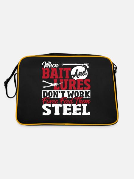 Spearfisher When Bait And Lures Don't Work - Retro Bag - black/gold - Back