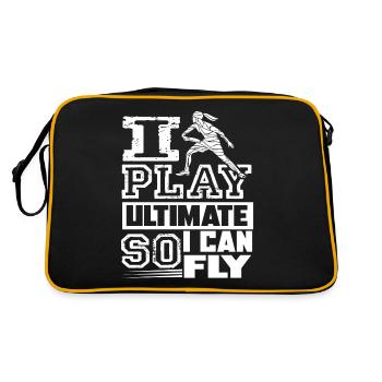 Ultimate Frisbee I Play Ultimate So I Can Fly - Retro Bag - black/gold - Back
