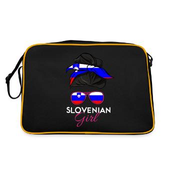 Fille slovène - Sac Retro - noir/or - Dos