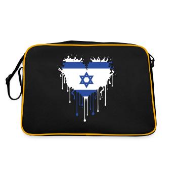 Étoile de David du cœur d’Israël - Sac Retro - noir/or - Dos