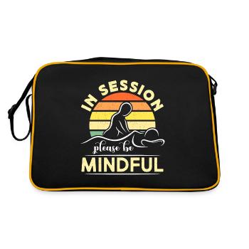 Massage Therapist In Session Please Be Reflexology - Retro Bag - black/gold - Back