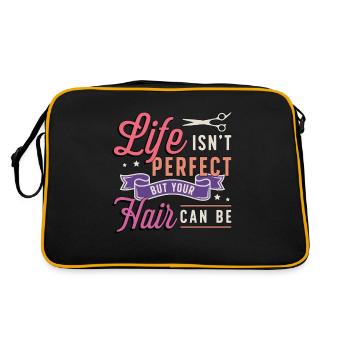 La vie de coiffeur n’est pas parfaite, mais coiffeuse - Sac Retro - noir/or - Dos