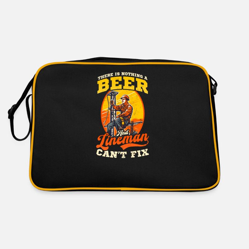 Lineman Pole Nothing Beer And Lineman Cant Fix Retro Bag