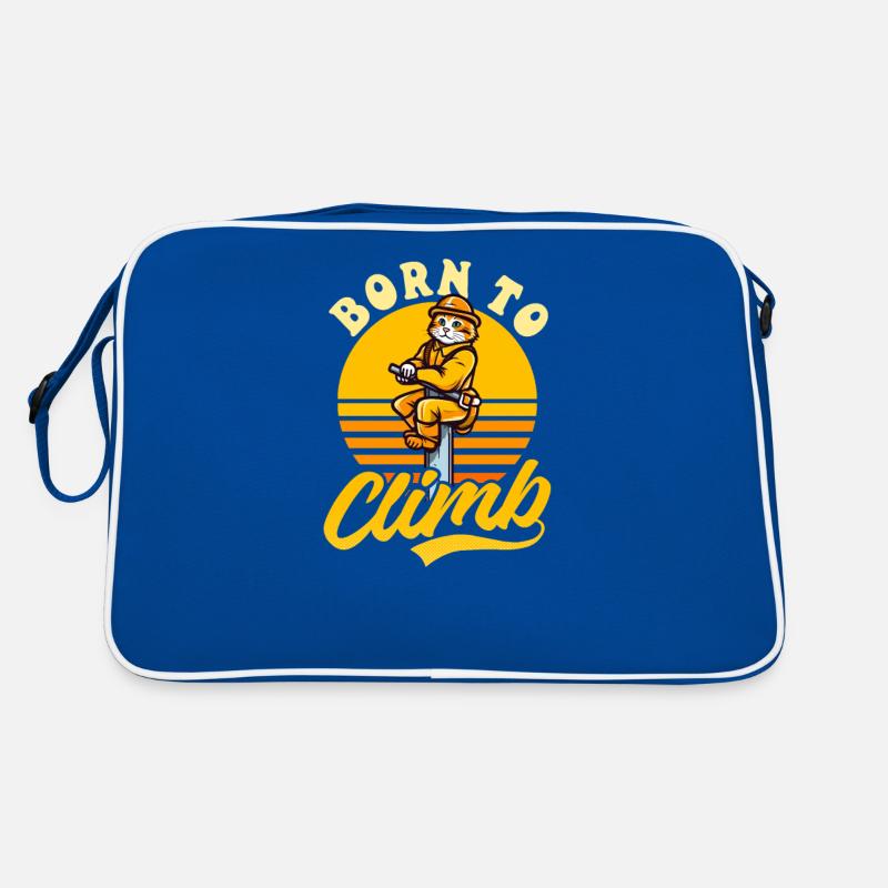 Poteau de monteur de lignes né pour grimper chat Sac Retro