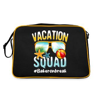 Baker Vacation Squad #Bakeronbreak - Retro Tasche - Schwarz/Gold - Hinten
