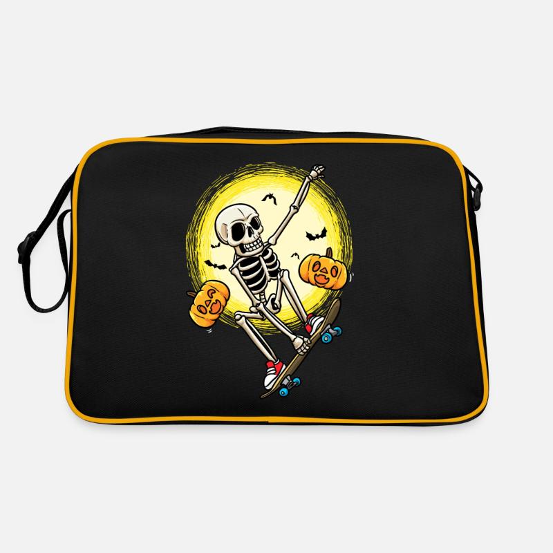 Halloween Skateboard Skeleton Skateboarder Sac Retro