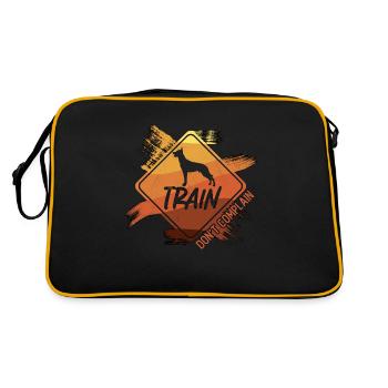 Train de dresseurs de chiens d’assistance Ne vous plaignez pas du propriétaire de chien - Sac Retro - noir/or - Dos
