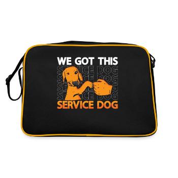Dresseur de chiens d’assistance Nous avons ce propriétaire de chien d’assistance - Sac Retro - noir/or - Dos