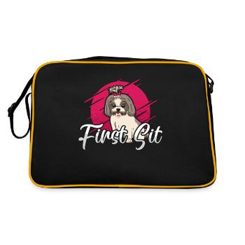 Dresseur de chiens d’assistance Premier entraîneur d’école pour animaux de compagnie assis - Sac Retro - noir/or - Dos