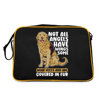 Dresseur de chiens d’assistance Tous les anges n’ont pas de propriétaire de chien - Sac Retro - noir/or - Dos