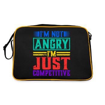 Je ne suis pas en colère, je suis juste compétitif - Sac Retro - noir/or - Dos
