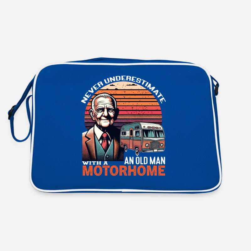 Never underestimate an old man with a motorhome Retro Tasche
