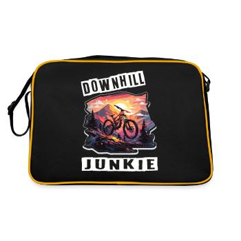 Downhill Mountain Biker Downhill Junkie - Retro Bag - black/gold - Back