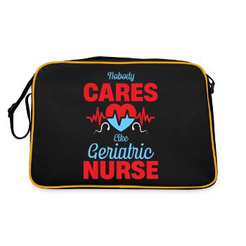 No one cares as much as geriatric nurses - Retro Bag - black/gold - Back