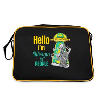 Bonjour, je suis allergique à l’allergie humaine - Sac Retro - noir/or - Dos