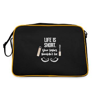 Life is short, your eyelashes shouldn't be in the - Retro Bag - black/gold - Back