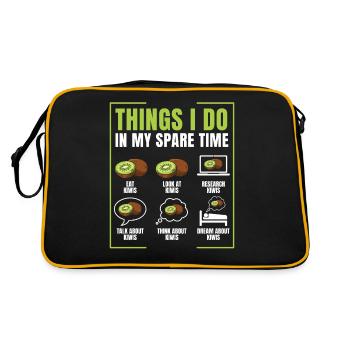 Kiwi - Retro Bag - black/gold - Back