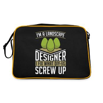 Paysagiste Je suis paysagiste Je répare jardinier - Sac Retro - noir/or - Dos