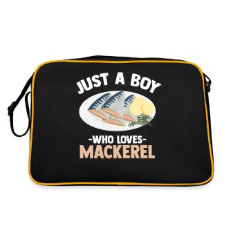 Maquereau Mackrel Pêche en eau salée - Sac Retro - noir/or - Dos