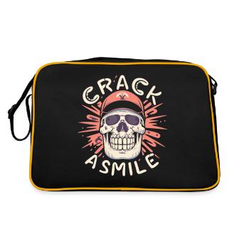 Crânes Crack A Smile Totenkopf Crâne - Sac Retro - noir/or - Dos