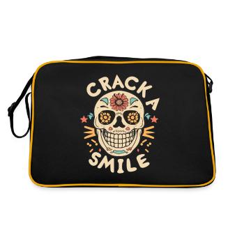 Crânes Crack A Smile Totenkopf Crâne - Sac Retro - noir/or - Dos
