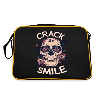 Crânes Crack A Smile Totenkopf Crâne - Sac Retro - noir/or - Dos