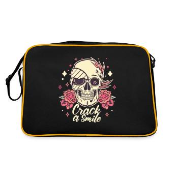 Crânes Crack A Smile Totenkopf Crâne - Sac Retro - noir/or - Dos
