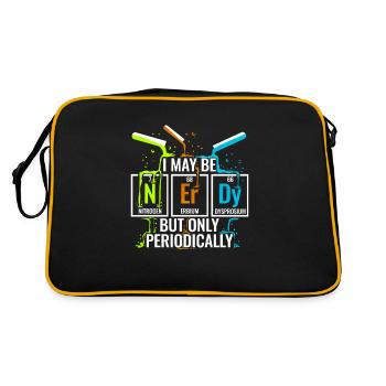Chemistry Nerd Chemist Chemical Laboratory Assistant Student - Retro Bag - black/gold - Back
