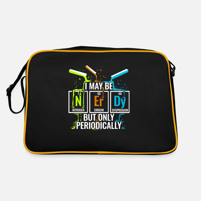 Chimie Nerd Chimiste Assistant de laboratoire chimique Étudiant - Sac Retro - noir/or