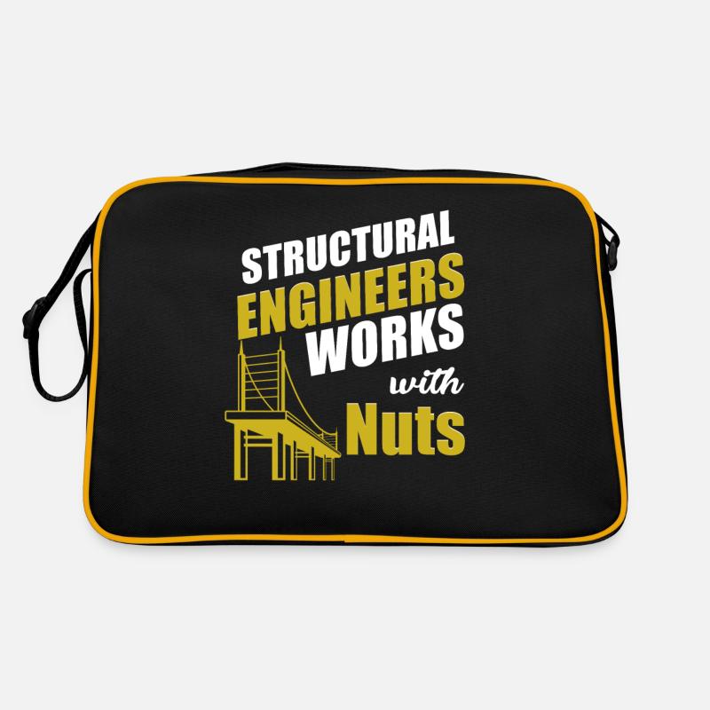 Construction carpenter structural engineer working with nuts Retro Bag