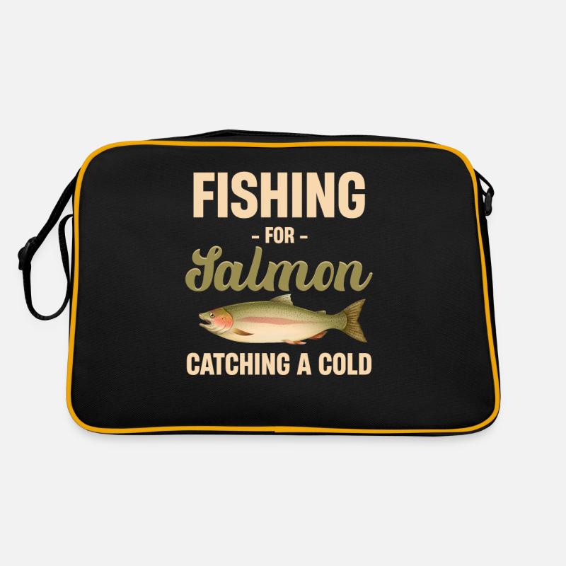Fishing for Salmon Catch a Cold Funny Retro Bag
