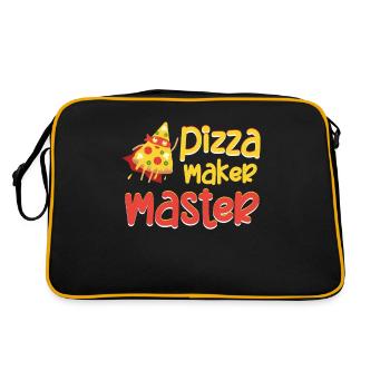 Pizzaïolo Maître Cuisine Italienne Drôle - Sac Retro - noir/or - Dos