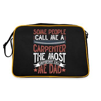 Certaines personnes m’appellent un charpentier 2 - Sac Retro - noir/or - Dos