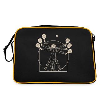 Vitruvian Man Padel Tennis Paddle - Sac Retro - noir/or - Dos