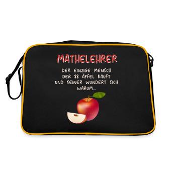 Mathematiker Mathematik Mathe Examen Lehramt - Retro Tasche - Schwarz/Gold - Hinten
