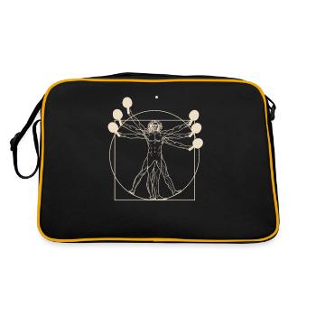 Vitruve Homme Ping-pong Tennis de table Ping-Pong - Sac Retro - noir/or - Dos