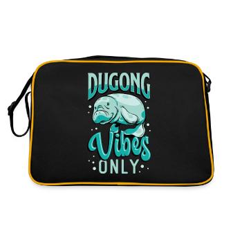 Dugong Vibes Seulement Sauvage Créatures Marines Lamantin - Sac Retro - noir/or - Dos