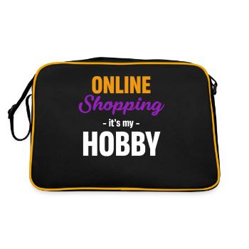 Les achats en ligne à domicile sont mon passe-temps - Sac Retro - noir/or - Dos