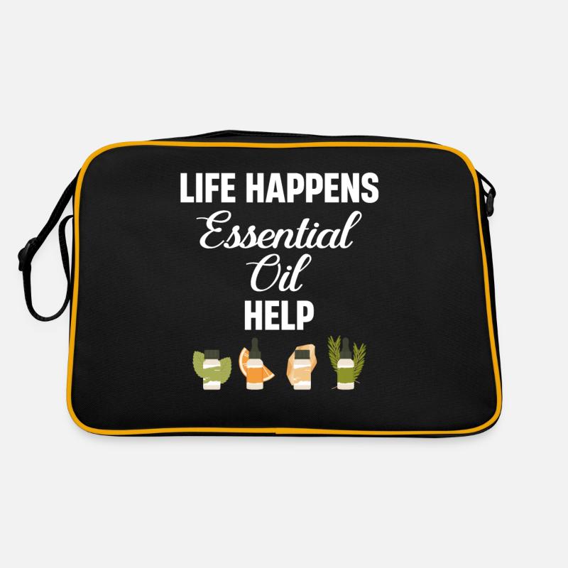 Life Happens Ätherische Öle Helfen Retro Tasche