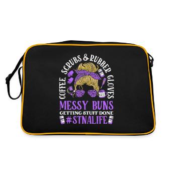 Coffee Scrubs Nurse's Assistant - Retro Bag - black/gold - Back