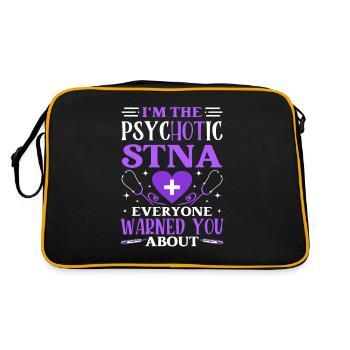PSYC-HOT-IC STNA-State Getestete Pflegeassistent - Retro Tasche - Schwarz/Gold - Hinten