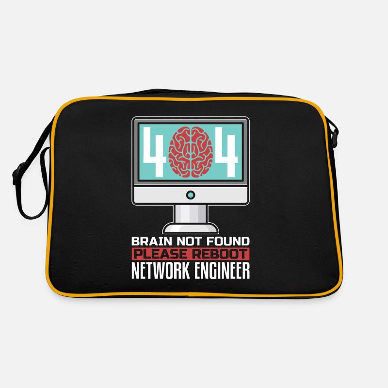Network Engineer 404 Brain Not Found Programmer Retro Tasche